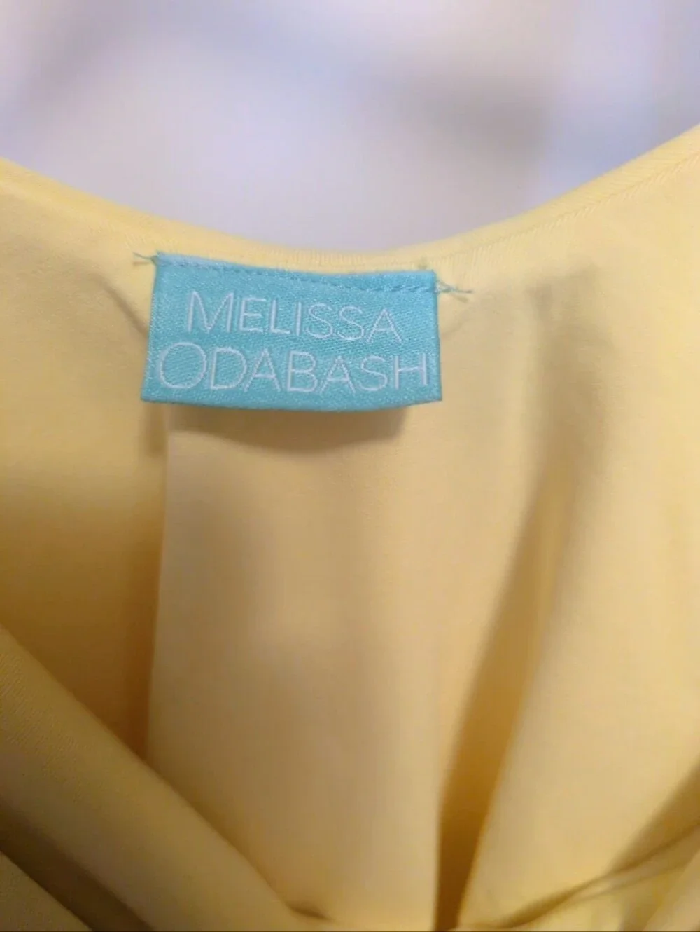 Melisa Odabash London Scoop Neck One-piece Pale Yellow Swimsuit size 6